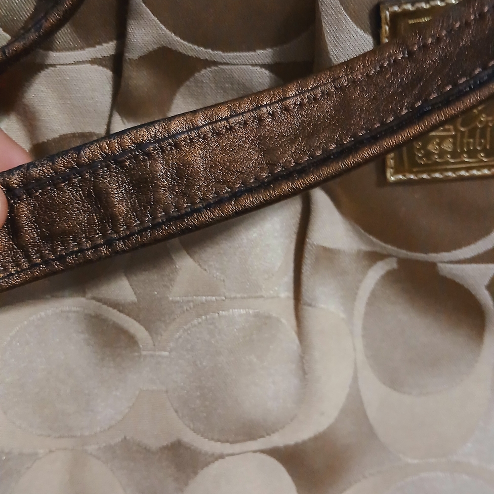 Coach gold poppy signature large bag - Picture 7 of 12